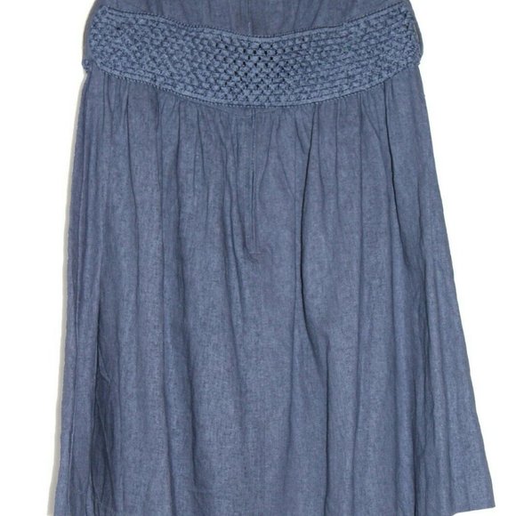 Strapless Linen Belted Sundress by BODY CENTRAL - Picture 7 of 12